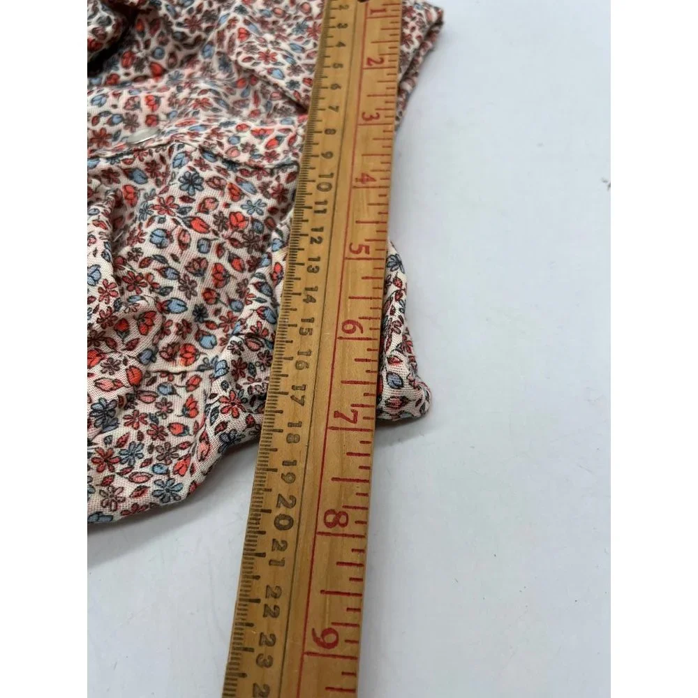 Reddy Pet Dog Shirt Girls Medium Floral Button Up Neck 7" Wide 15" Long - Picture 6 of 8